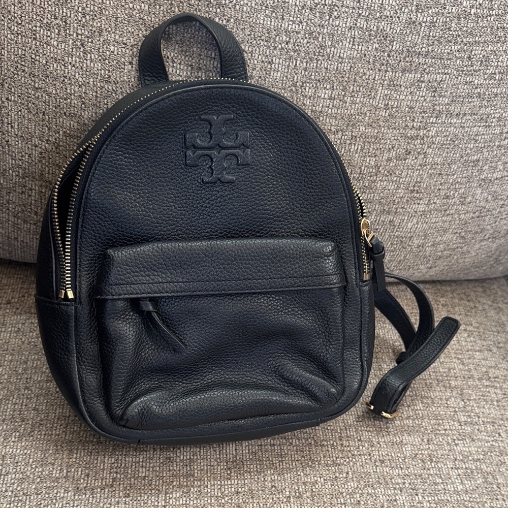 Black Leather Backpack